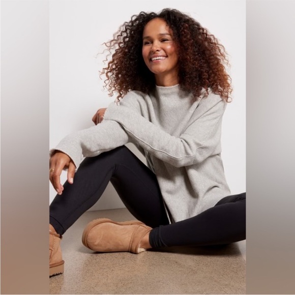 perfectwhitetee Tops - Perfectwhitetee Morrison Mockneck Gray Sweatshirt